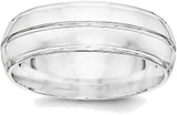 Image of Sterling Silver 7mm Polished Fancy Band Ring QWB106