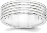 Image of Sterling Silver 7mm Polished Fancy Band Ring QWB130