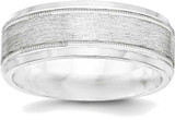 Image of Sterling Silver 8mm Brushed Fancy Band Ring QWB113B