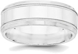 Image of Sterling Silver 8mm Polished Fancy Band Ring QWB120