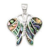 Image of Sterling Silver Abalone Shell Butterfly Pendant