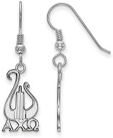 Image of Sterling Silver Alpha Chi Omega Medium Dangle Earrings by LogoArt