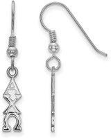Image of Sterling Silver Alpha Chi Omega Small Dangle Earrings by LogoArt