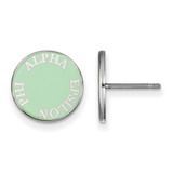 Sterling Silver Alpha Epsilon Phi Enamel Post Earrings by LogoArt (SS019AEP)