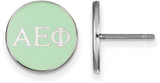 Image of Sterling Silver Alpha Epsilon Phi Enamel Post Earrings by LogoArt (SS031AEP)