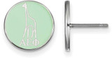 Image of Sterling Silver Alpha Epsilon Phi Enamel Post Earrings by LogoArt (SS046AEP)