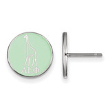 Sterling Silver Alpha Epsilon Phi Enamel Post Earrings by LogoArt (SS046AEP)