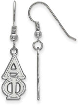 Image of Sterling Silver Alpha Phi Dangle Medium Earrings by LogoArt