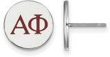 Image of Sterling Silver Alpha Phi Enamel Post Earrings by LogoArt (SS032APH)