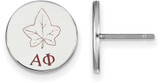 Image of Sterling Silver Alpha Phi Enamel Post Earrings by LogoArt (SS047APH)