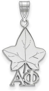 Image of Sterling Silver Alpha Phi Medium Pendant by LogoArt (SS036APH)
