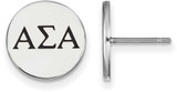 Image of Sterling Silver Alpha Sigma Alpha Enamel Post Earrings by LogoArt (SS033ASI)