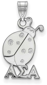 Image of Sterling Silver Alpha Sigma Alpha Small Pendant by LogoArt (SS035ASI)