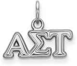 Image of Sterling Silver Alpha Sigma Tau X-Small Pendant by LogoArt (SS001ALS)