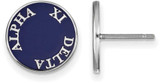 Image of Sterling Silver Alpha Xi Delta Enamel Post Earrings by LogoArt (SS019AXD)