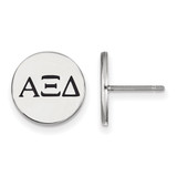 Sterling Silver Alpha Xi Delta Enamel Post Earrings by LogoArt (SS033AXD)
