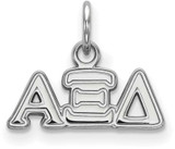 Image of Sterling Silver Alpha Xi Delta X-Small Pendant by LogoArt (SS001AXD)