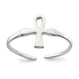 Image of Sterling Silver Ankh (Egyptian Cross) Toe Ring