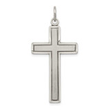Image of Sterling Silver Antiqued & Satin Cross Pendant