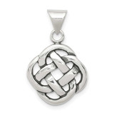 Image of Sterling Silver Antiqued Celtic Knot Pendant