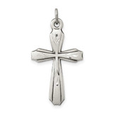 Image of Sterling Silver Antiqued Cross Pendant QC5846