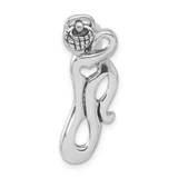 Image of Sterling Silver Antiqued Fancy Pendant With Abstract Heart Design
