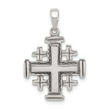 Image of Sterling Silver Antiqued Jerusalem Crusader Pendant