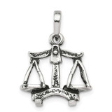 Image of Sterling Silver Antiqued Libra Pendant