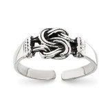 Image of Sterling Silver Antiqued Love Knot Toe Ring