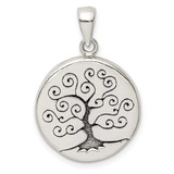Image of Sterling Silver Antiqued Tree Pendant