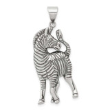 Image of Sterling Silver Antiqued Zebra Pendant