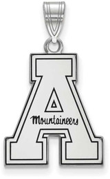Image of Sterling Silver Appalachian State University Enamel Large Pendant by LogoArt