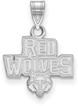 Image of Sterling Silver Arkansas State University Small Pendant by LogoArt (SS005ASU)