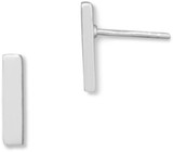 Image of Sterling Silver Bar Stud Earrings