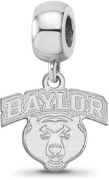 Image of Sterling Silver Baylor University Small Dangle Bead by LogoArt (SS035BU)