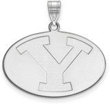 Image of Sterling Silver Brigham Young University Large Pendant by LogoArt (SS002BYU)