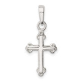 Image of Sterling Silver Budded Cross Pendant QC4308