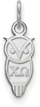 Image of Sterling Silver Chi Omega X-Small Pendant by LogoArt (SS034CHO)