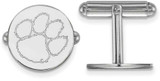 Image of Sterling Silver Clemson University Cuff Links by LogoArt