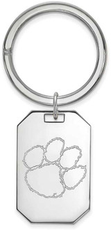 Image of Sterling Silver Clemson University Key Chain by LogoArt