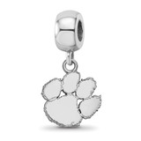 Sterling Silver Clemson University Small Dangle Bead by LogoArt