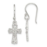 Image of 30mm Sterling Silver Cross Earrings QE4264