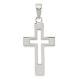 Image of Sterling Silver Cross Pendant QP1141
