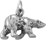 Image of Sterling Silver Cuddly Polar Bear Charm
