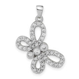 Image of Sterling Silver CZ Butterfly Pendant QP1169