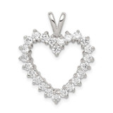 Image of Sterling Silver CZ Heart Pendant QP1336