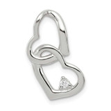 Image of Sterling Silver CZ Hearts Pendant