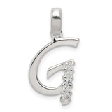 Image of Sterling Silver CZ Initial G Pendant QC6525G