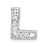 Image of Sterling Silver CZ Initial L Pendant