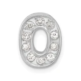 Image of Sterling Silver CZ Initial O Pendant